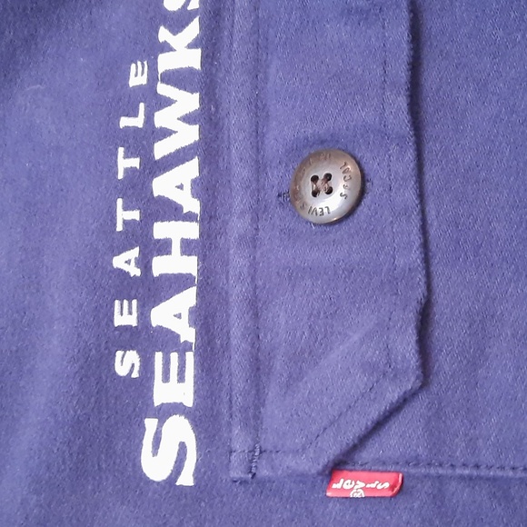 Levis Seattle Seahawks 100% Cotton Shirt Jacket - Picture 2 of 6